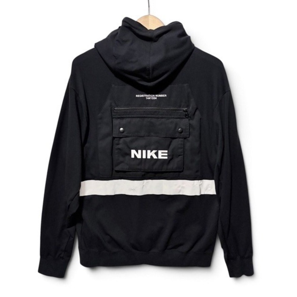 Nike NSW City Made Cargo Hoodie M Black Techwear Gorpcore Tactical Knit DB3748